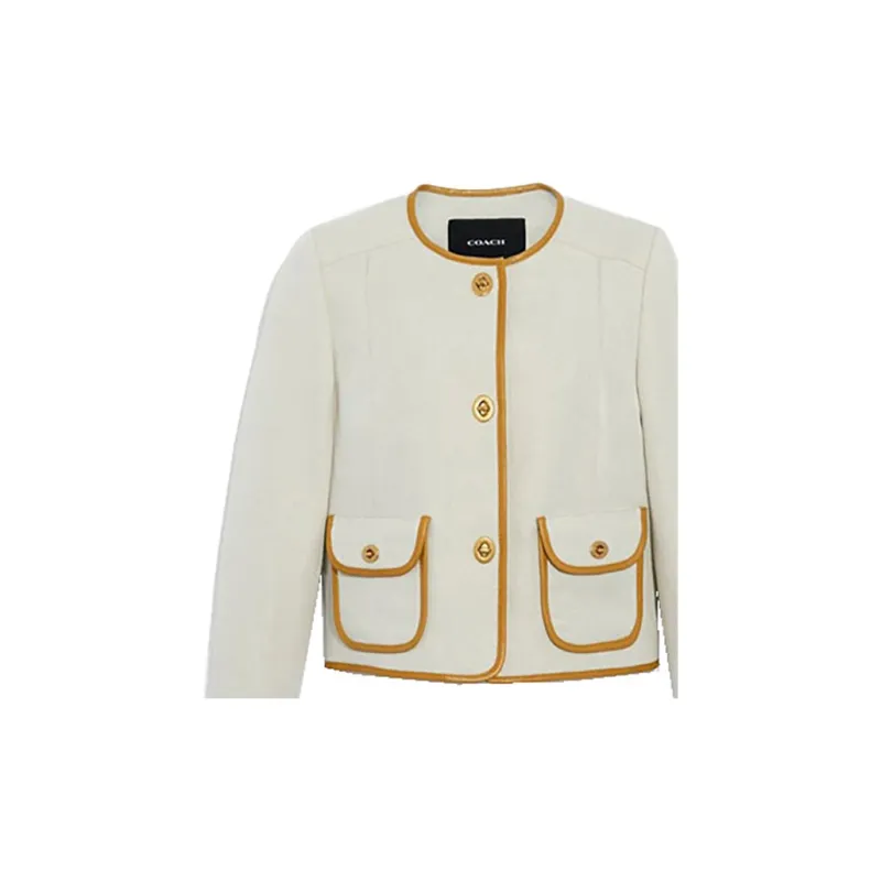 COACH Jackets Women's Cream-3