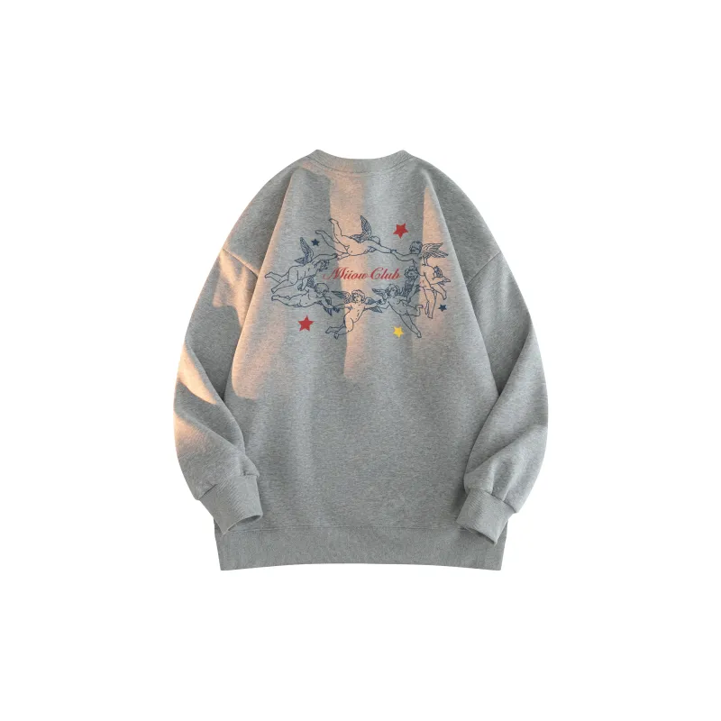 MIIOW Trend Party Series Sweatshirt Unisex White-12
