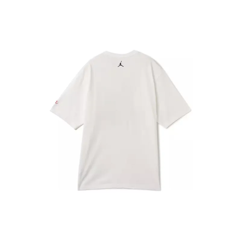 Jordan T-Shirt Unisex White/Gym Red-1