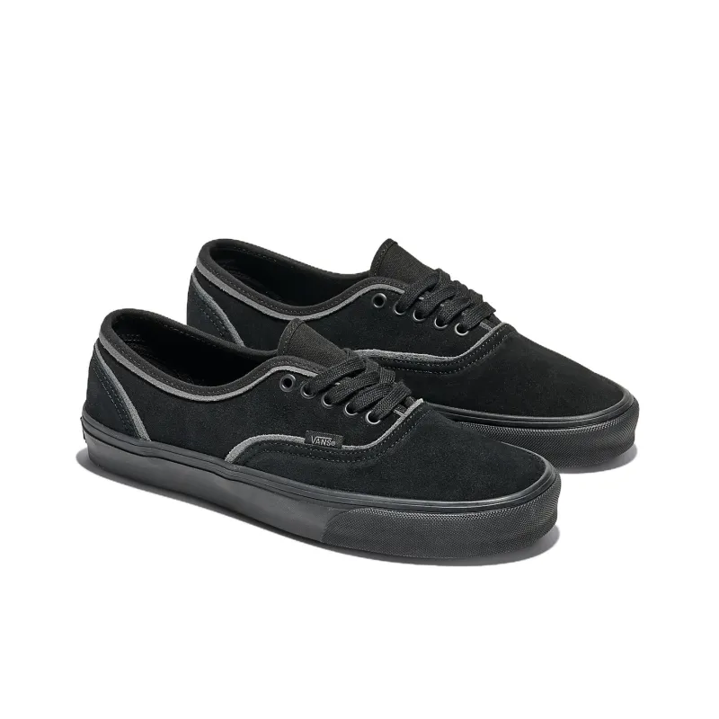 Vans Authentic Suede 'Black Grey Silver Seams'-1