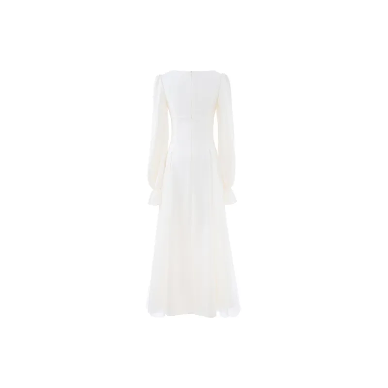 Blovelan Long Sleeved Dresses Women's Apricot-1