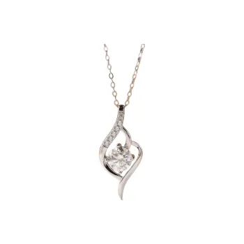 Stone On The Line S925 Sterling Silver Moissanite Necklaces Women's