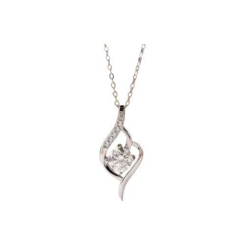 Stone On The Line S925 Sterling Silver Moissanite Necklaces Women's