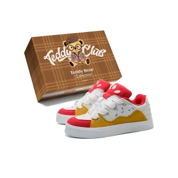Teddy Bear Collection Slip Resistant Abrasion Resistant Breathable Low Top Skateboard Shoes Unisex