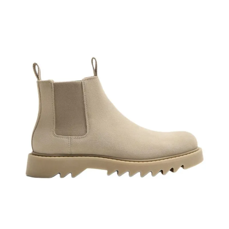 ZARA Short Chelsea Boots Men's Brown-1