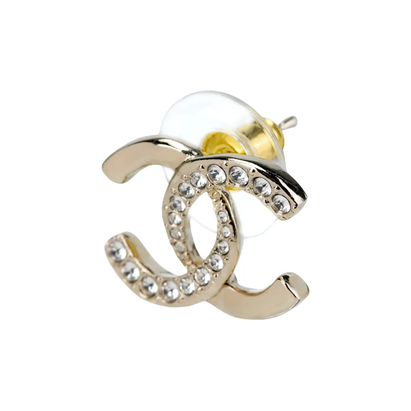 CHANEL   Stud Earrings Women's Gold-2
