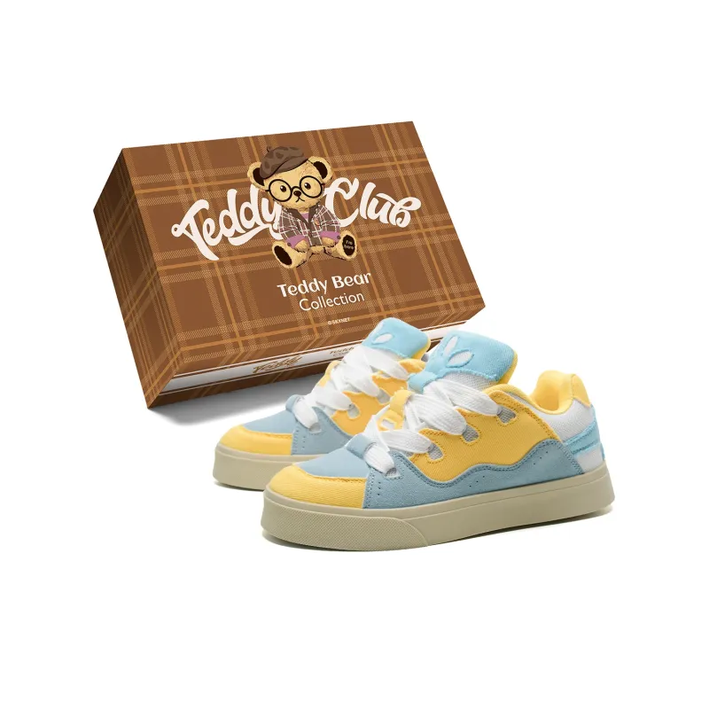 Teddy Bear Collection Slip Resistant, Abrasion Resistant, Breathable Low Top Skateboard Shoes Unisex-0