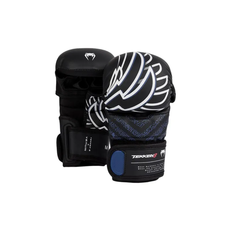 VENUM Boxing Gloves PU Sanda Unisex Black White-2