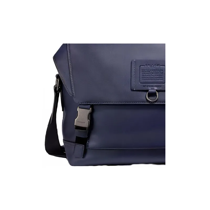 COACH Rivington Leather Messenger Bag Briefcase One Shoulder Handbag Men's Dark Blue-3