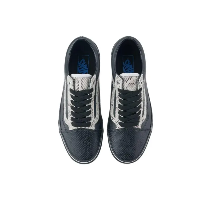Vans Anti Slip Wear Resistant Low Top Skateboard Shoes Unisex Black Silver-2