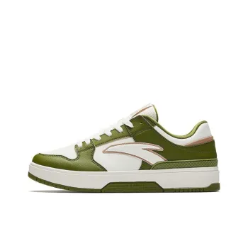 Anta Non slip Wear resistant Shock Absorption Low Top Skateboard Shoes Men's White Green