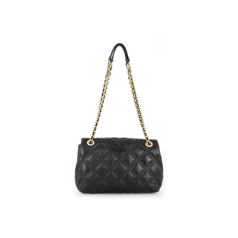 TORY BURCH Fleming Sheepskin Chain Bag, Shoulder Bag, Crossbody Bag Women's Black-2