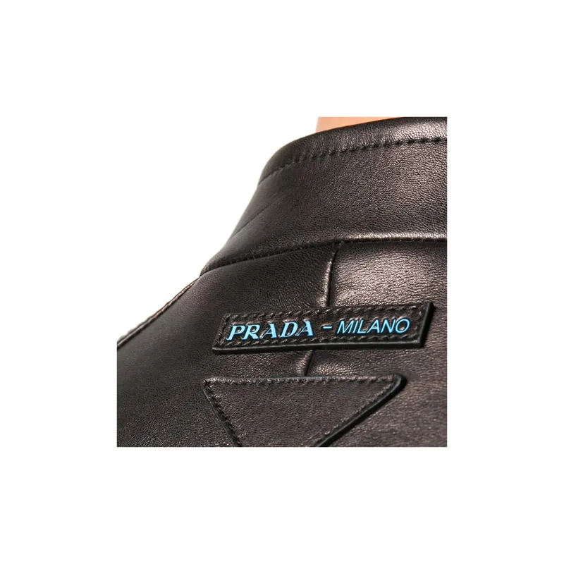 PRADA Leather Jackets Men Black-4