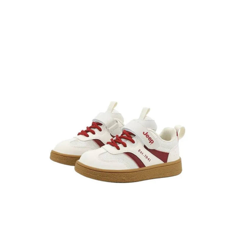 Jeep Anti Slip And Wear Resistant Breathable Kids' Skateboarding Shoes White Red Kids'-2