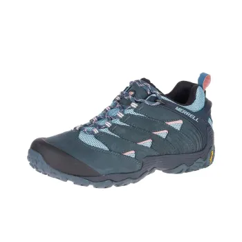 MERRELL Slip Resistant Grip Low Top Hiking Shoes Women's Gray Blue
