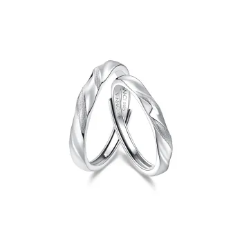 FANCI S925 Silver Ring Pair Unisex