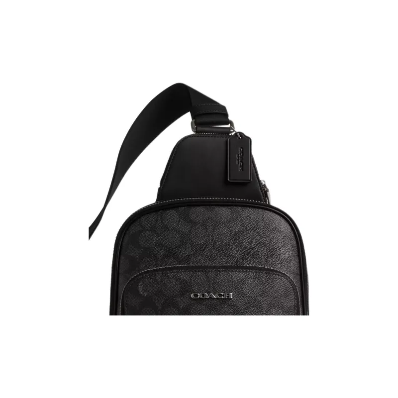 COACH ETHAN Coated Canvas Crossbody Bags Sling Bags Small Size Men's Charcoal-3