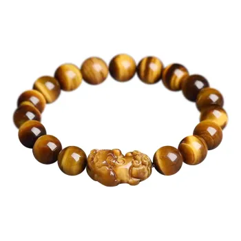 PUTUOSHANWENCHUANG Tiger's Eye Stone Bracelets Unisex
