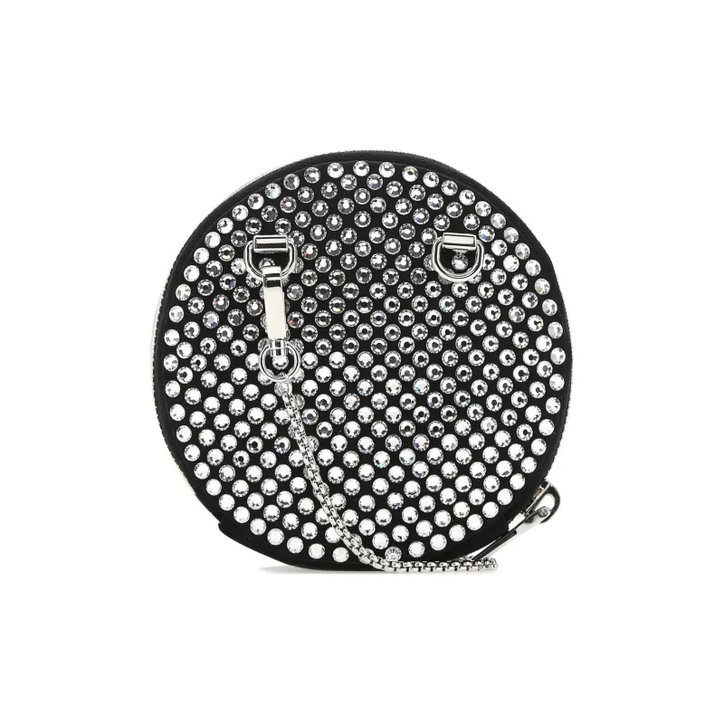 PRADA Crystal Shoulder Bag, Crossbody Bag Women's Black-4