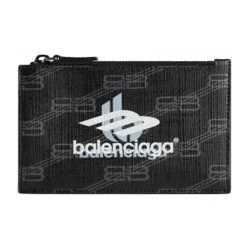 Balenciaga Logo-print Patent Leather Wallet