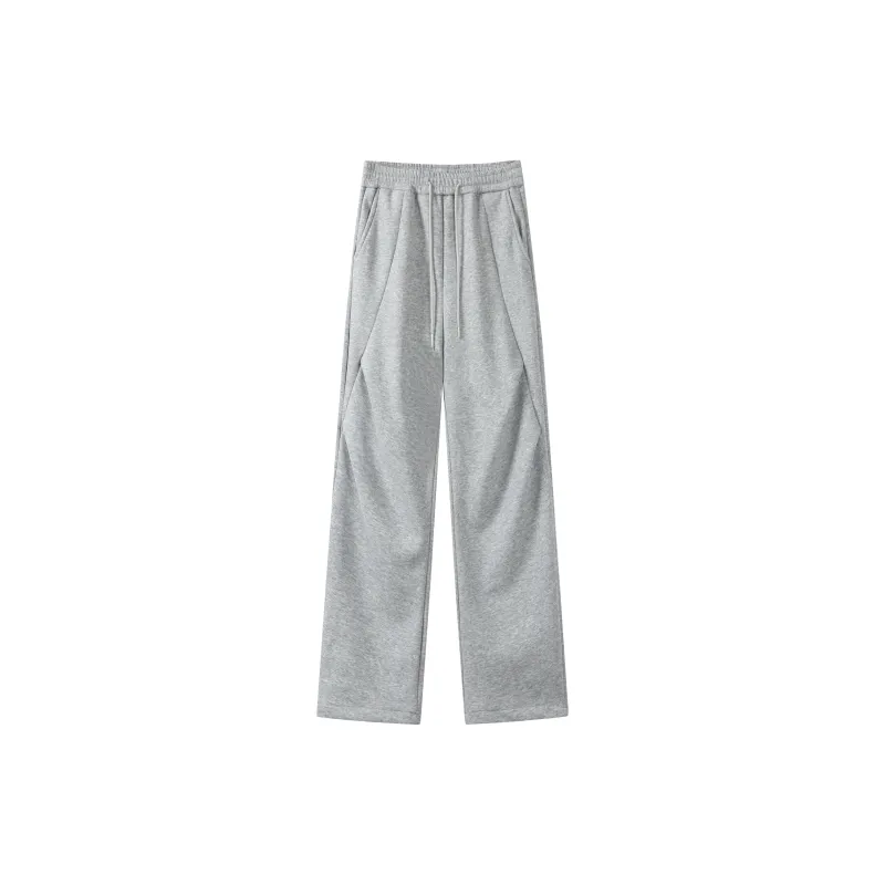 ROSECREED Knitted Sports Pants Unisex White Heather Gray-10