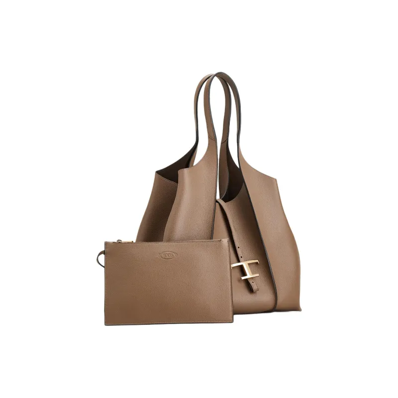 TOD'S Leather One Shoulder Handbags Women's Brown-1