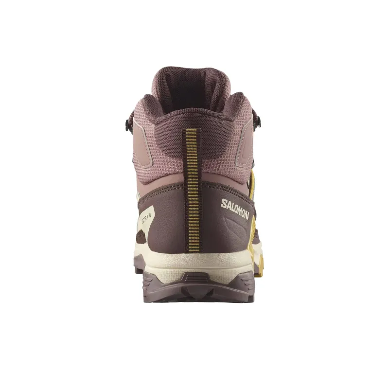SALOMON X ULTRA 5 Anti-Slip Wear-Resistant Mid-Top Hiking Shoes Women's Beige Umber-3