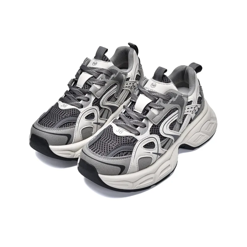 MISTERY Breathable Lightweight Low-Top Chunky Sneakers Women's-2