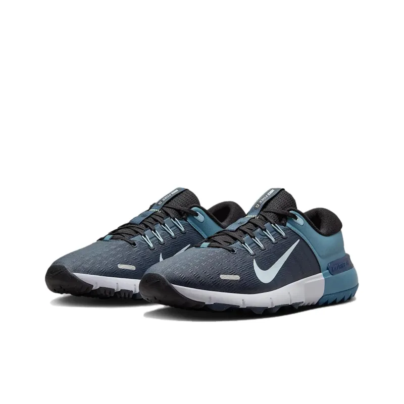 Nike Free Golf Anti Slip Wear Resistant Low Top Golf Shoes Unisex Blue Black-1