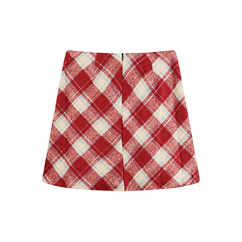 Ya Sheep People Casual Short Skirts Women's Rose Red-6