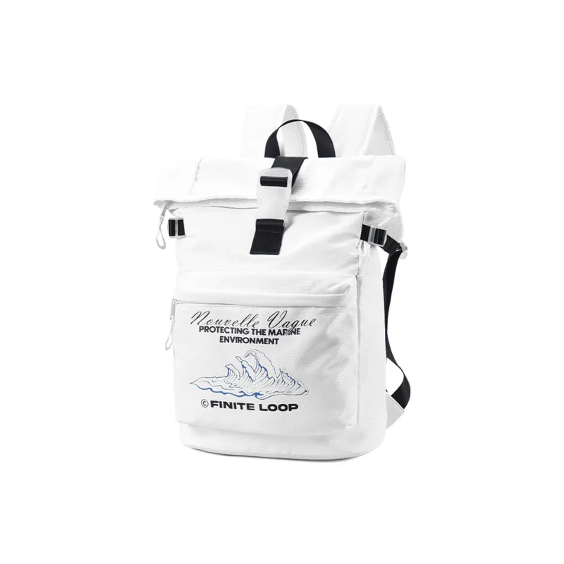 FINITE LOOP Recycled Material Backpack Regular Unisex White-1