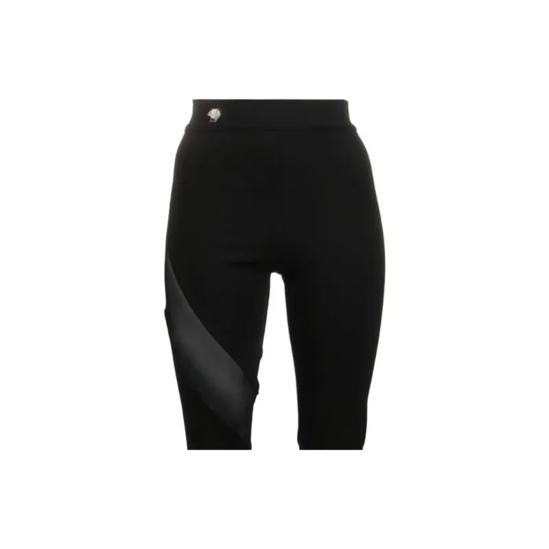 PHILIPP PLEIN Logo plaque High waist Leggings-3
