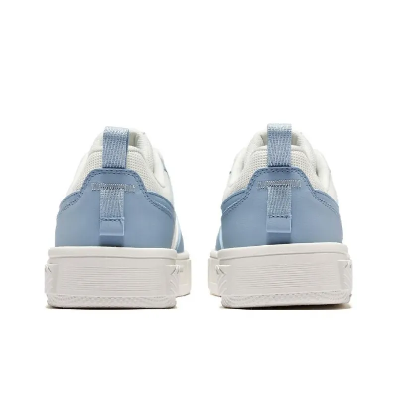 Erke Anti Slip And Wear Resistant Lightweight Low Top Skateboard Shoes Men's White Blue-4