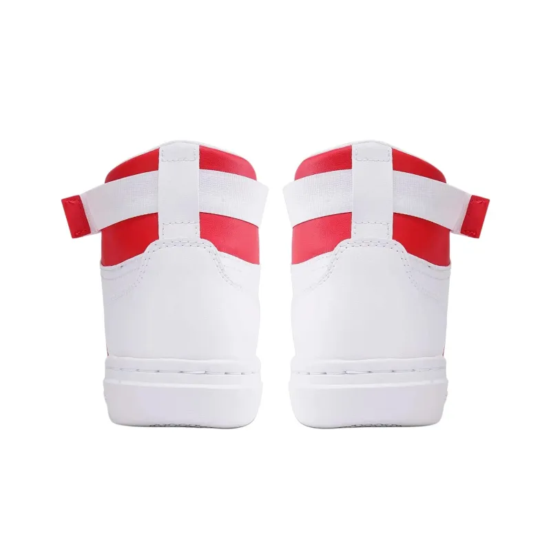 Converse Anti Slip Wear Resistant High Top Skateboard Shoes Men's White Red-2