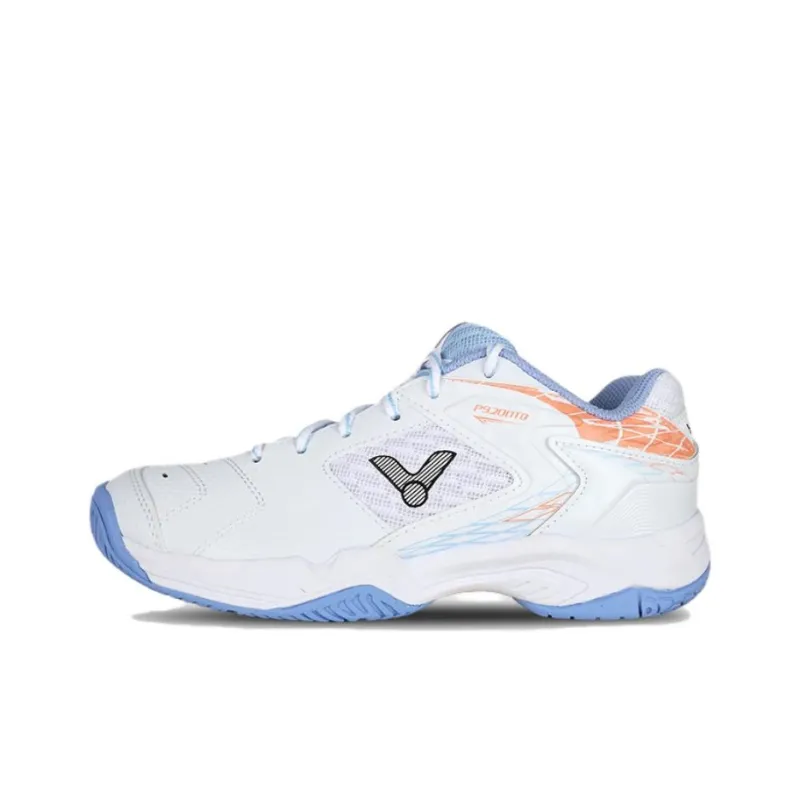 VICTOR 9200TD Abrasion-Resistant Slip-Resistant Low-Top Badminton Shoes Unisex White Blue-0