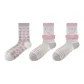 3 Pack (Pink Gray Diamond Plaid+Heart Bubbles *2)