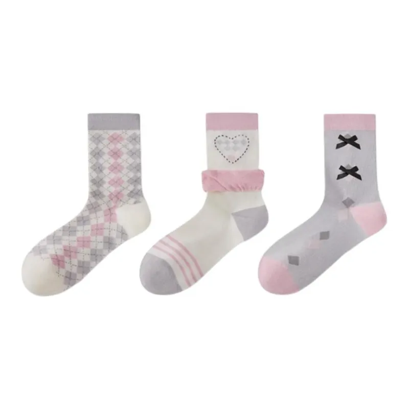 MADALLO Mid Calf Socks Women's 3 Pack-2