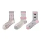 3 Pack (Pink Gray Plaid+Stripes Bowknot+Heart Bubbles)