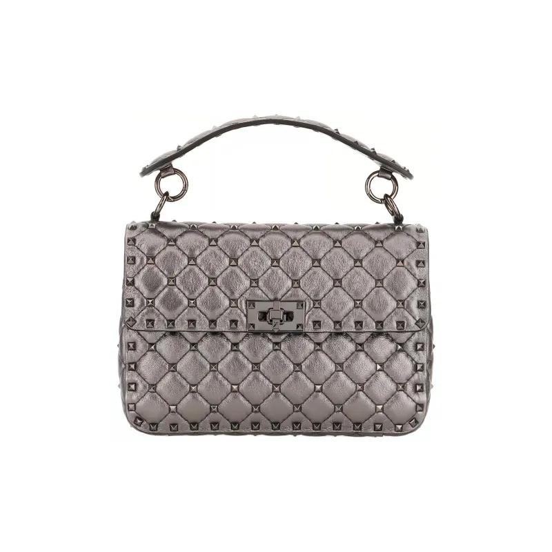 Valentino Garavani Rockstud Foldover Top Tote Bag-0