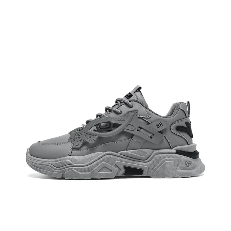 YUZHAOLIN Anti-Slip Wear-Resistant Low-Top Chunky Sneakers Men's-3