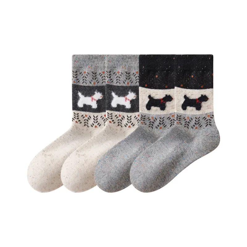 Temooues Mid Calf Socks Women's Combo Set-14