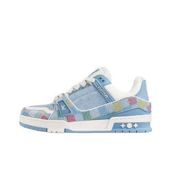 LOUIS VUITTON Trainer 2025 Spring And Summer Men's Collection Low Top Skateboard Shoes Unisex Blue