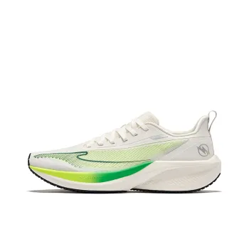 Erke Cushioning Lightweight Rebound Low Top Training Running Shoes Men's White Green