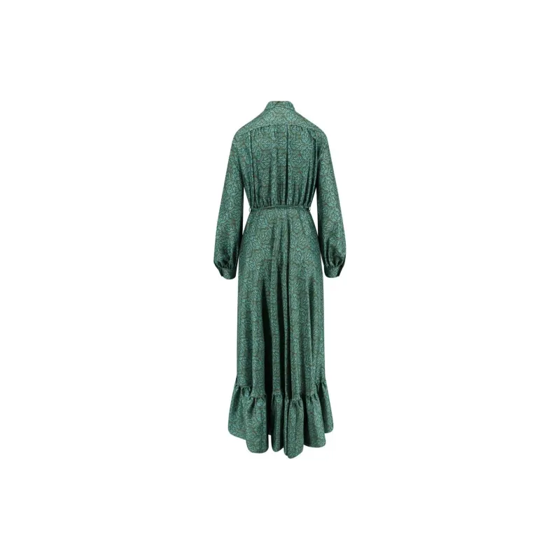 MaxMara Printed Pleated Dress-1