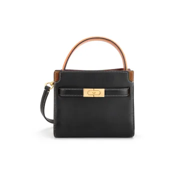 TORY BURCH Lee Radziwill Petite Double Bag Black