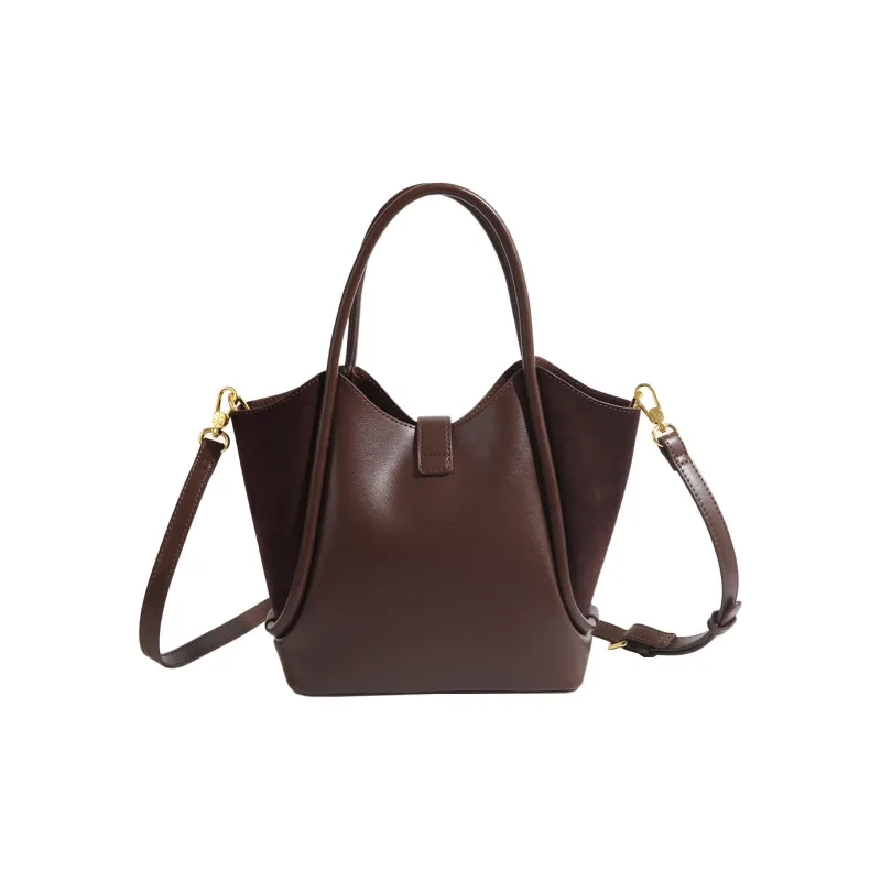 MISS GAIL Artificial Leather Bonded PU One Shoulder Handbag Crossbody Bag Regular Women's Matte Brown-9