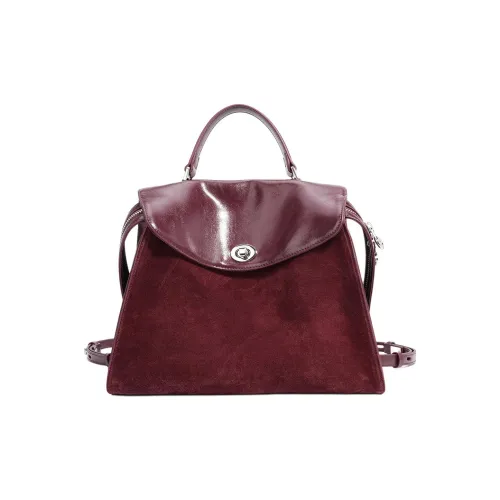 PAYOT Cow Leather Carry Backpack Women's Burgundy/Brown