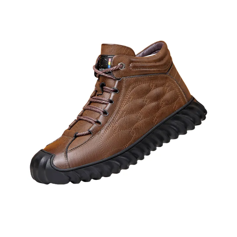 EGCHI Casual Shoes Men High Top Black-9