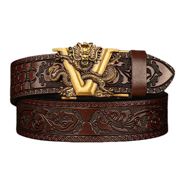 YUZHAOLIN Cow Split Leather Belt, Gift Box Set Unisex 3.4cm-8