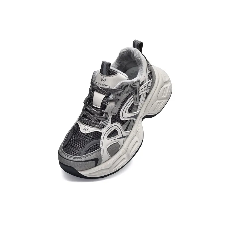 MISTERY Breathable Lightweight Low-Top Chunky Sneakers Women's-15